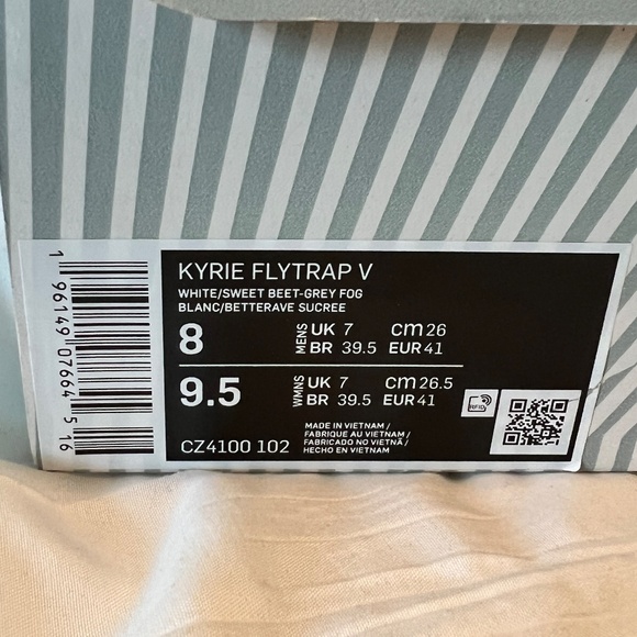 Nike Kyrie Flytrap V EP 5 White/Sweet Beet-Grey Fog Basketball Shoes Unisex main image 6